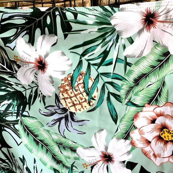 Bikini Bottoms 3XL New Full Coverage Wide High Leg Stretch Waist Floral … - Picture 6 of 14